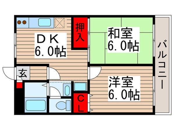 ミヤビマンションの物件間取画像